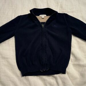 Boys Burberry Zip-Up Sweater